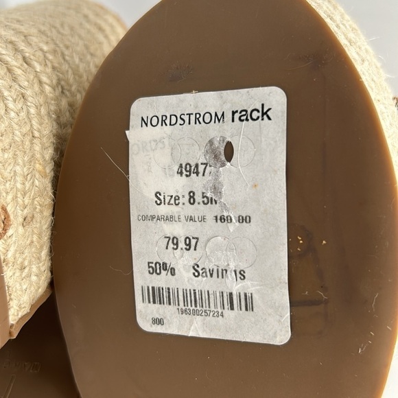 Marc Fisher Odilia Espadrille Suede Weave Ankle Strap Platform Sandals Size 8.5 - Picture 8 of 9